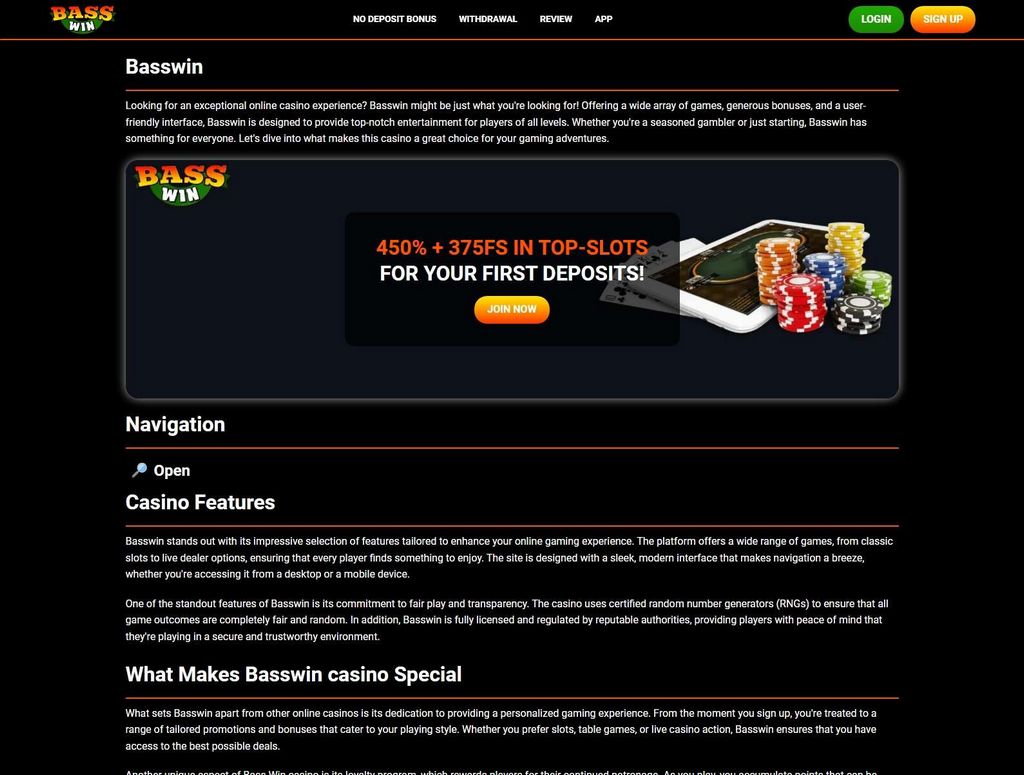 The Online Video Game Collection at Bass Win Casino